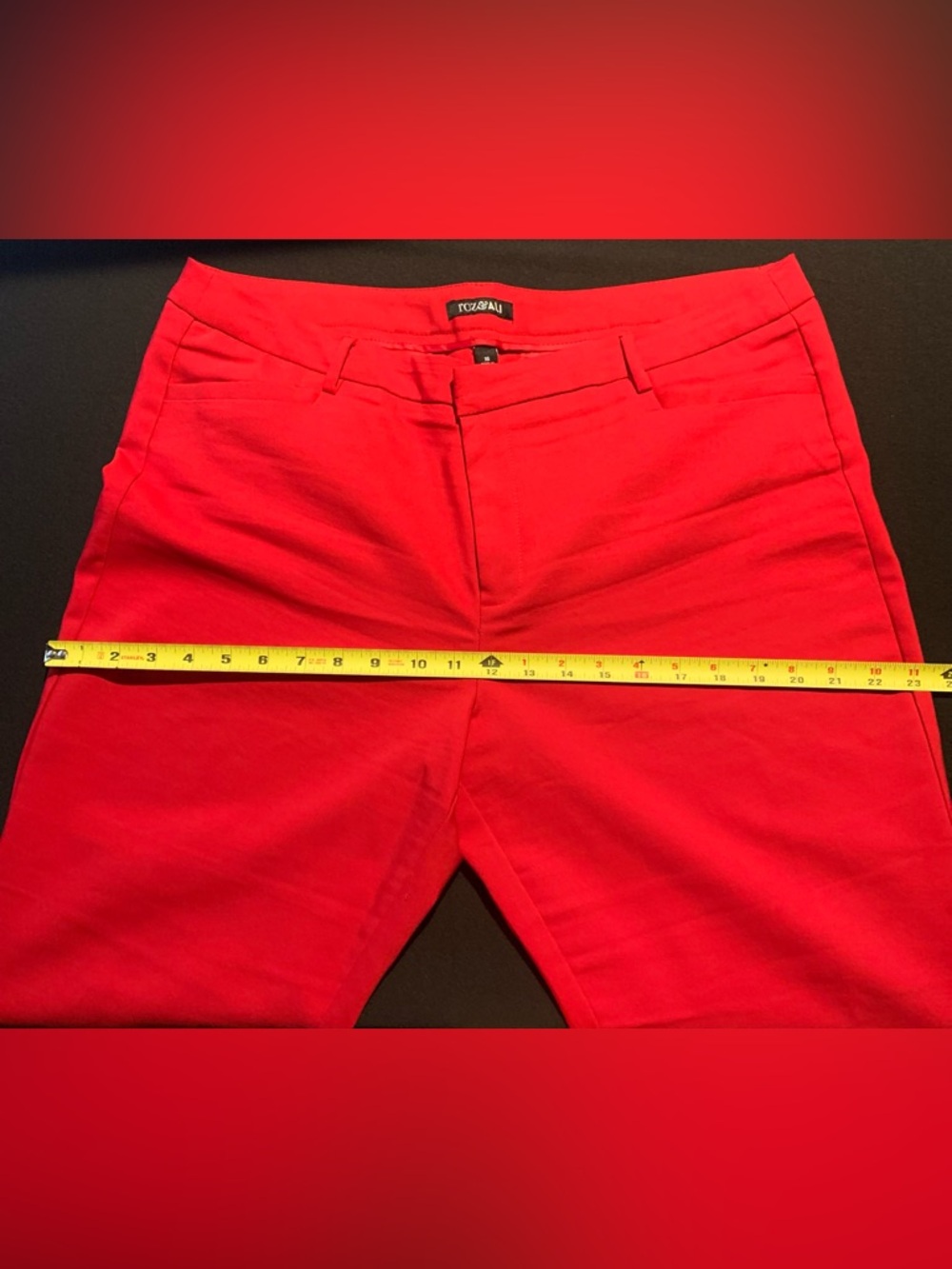 Roz & Ali Bright Red Pants - Picture 9 of 14